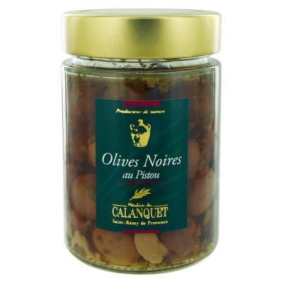 Olives noires au Pistou