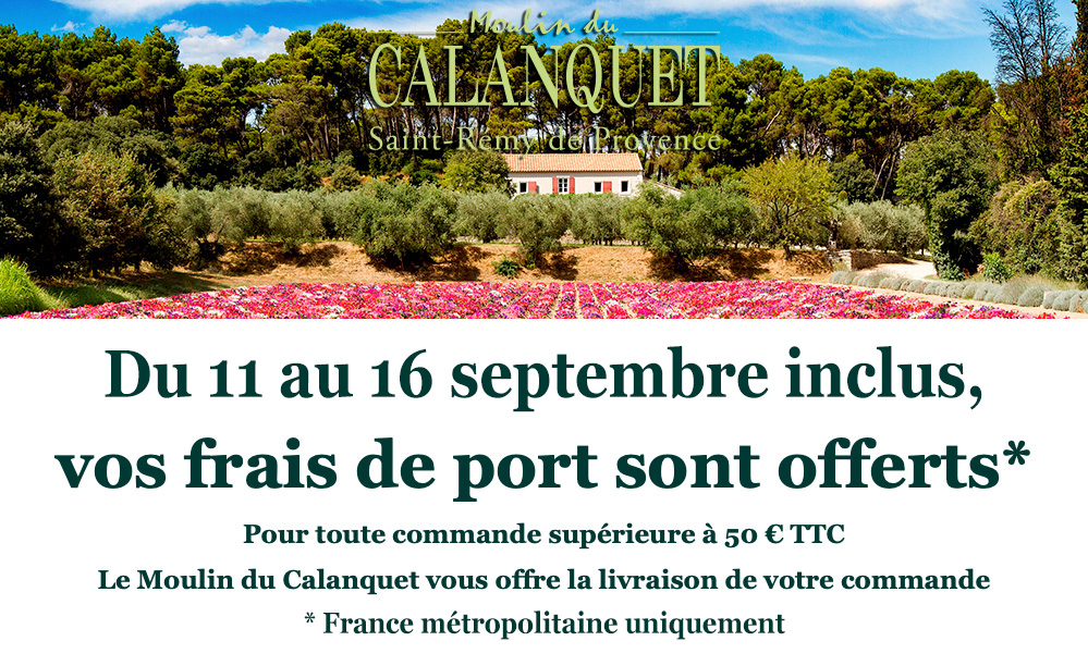 Frais de port offert du 11 au 16 septembre 2020