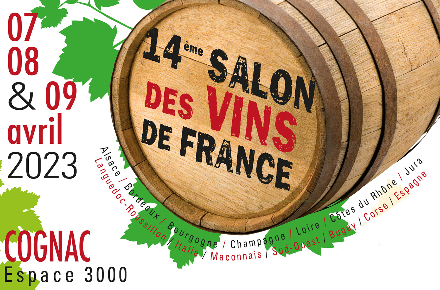 Salon des Vins de France à Cognac du 07 au 09 avril 2023