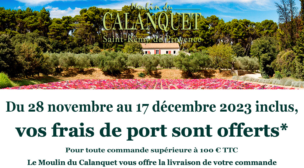 Frais de port offerts du 28 novembre au 17 décembre 2023
